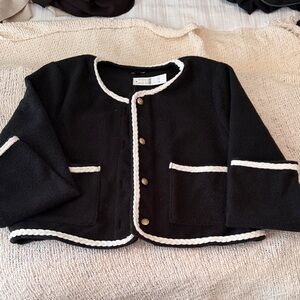 NWT J Crew Black and White Blazer/Jacket